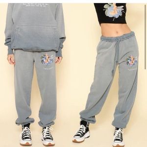Boys Lie Crave Rose Gray Wash Sweatpants
